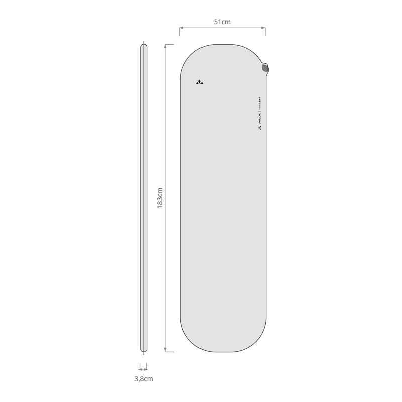 VAUDE Tour 3.8 M II Liggeunderlag – Selvoppusteligt 4-sæsons Underlag