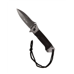 Mil-Tec DA35 Foldekniv BLK | Taktisk Lommekniv med 440A Tanto-blad