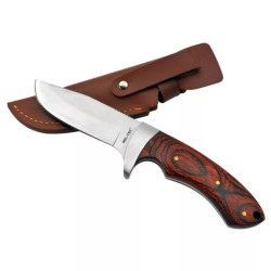 Mil-Tec Hunting Knife med Træhåndtag | Fastbladet Outdoor & Jagtkniv