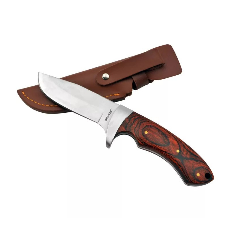 Mil-Tec Hunting Knife med Træhåndtag | Fastbladet Outdoor & Jagtkniv