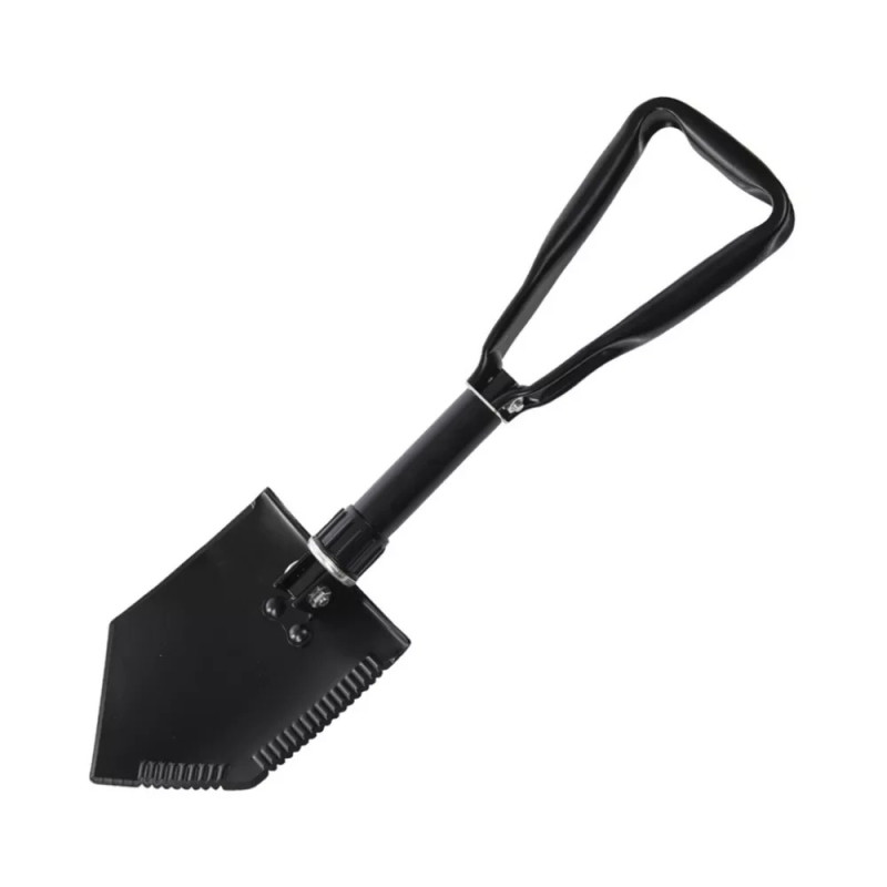 Mil-Tec BW Foldespade BLK | Sammenfoldelig Militær Feltspade med Etui