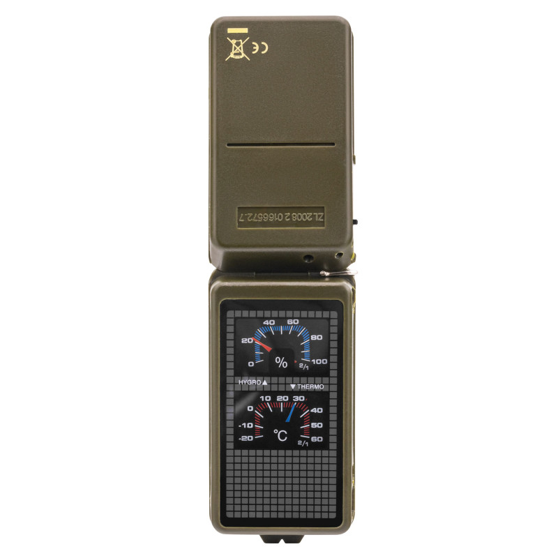 Mil-Tec Multifunktions Kompas Olive | 10-i-1 Survival Kompas med LED & Ildstål