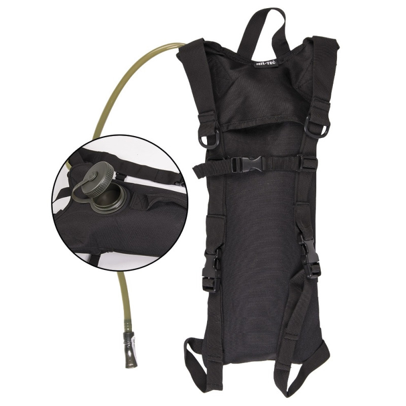 Mil-Tec Hydration Pack Basic 3L BLK | Drikkesystem med 3 Liter Vandbeholder