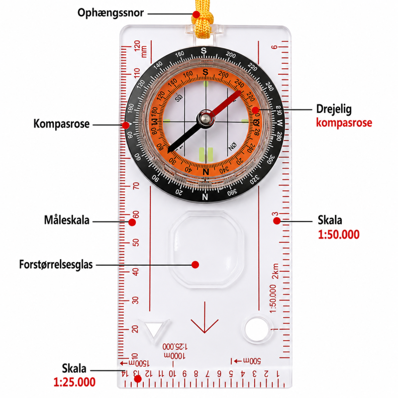 Kopia av Mil-Tec 10-i-1 Survival Kompas med LED & Ildstål