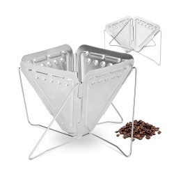 Sammenklappelig kaffefilterholder | Foldbar pour over kaffebrygger til camping
