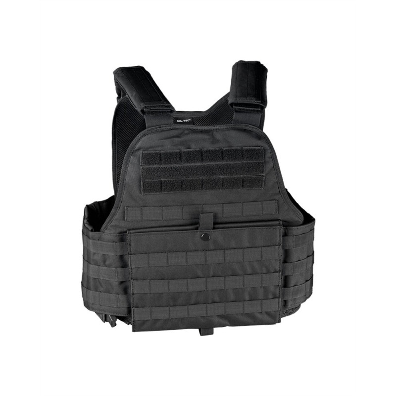 Mil-Tec Plate Carrier Vest Black | Taktisk MOLLE Vest