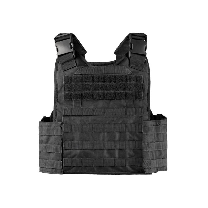 Mil-Tec Plate Carrier Vest Black | Taktisk MOLLE Vest