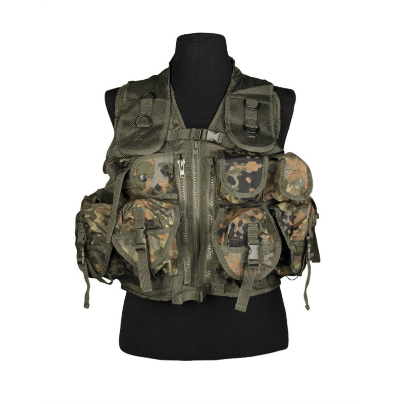 Mil-Tec 9 Pockets Tactical Vest Flecktarn | Taktisk Vest