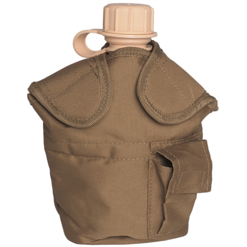 Mil-Tec US Style Feltflasketaske Coyote | MOLLE Canteen Pouch