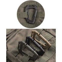 Mil-Tec Tactical MOLLE-karabinhager – 2 stk. – Sort