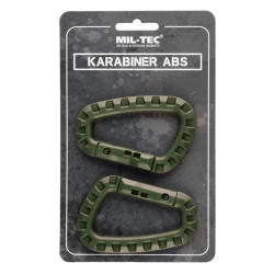 Kopia av Kopia av Mil-Tec Tactical MOLLE-karabinhager – 2 stk. – Sort