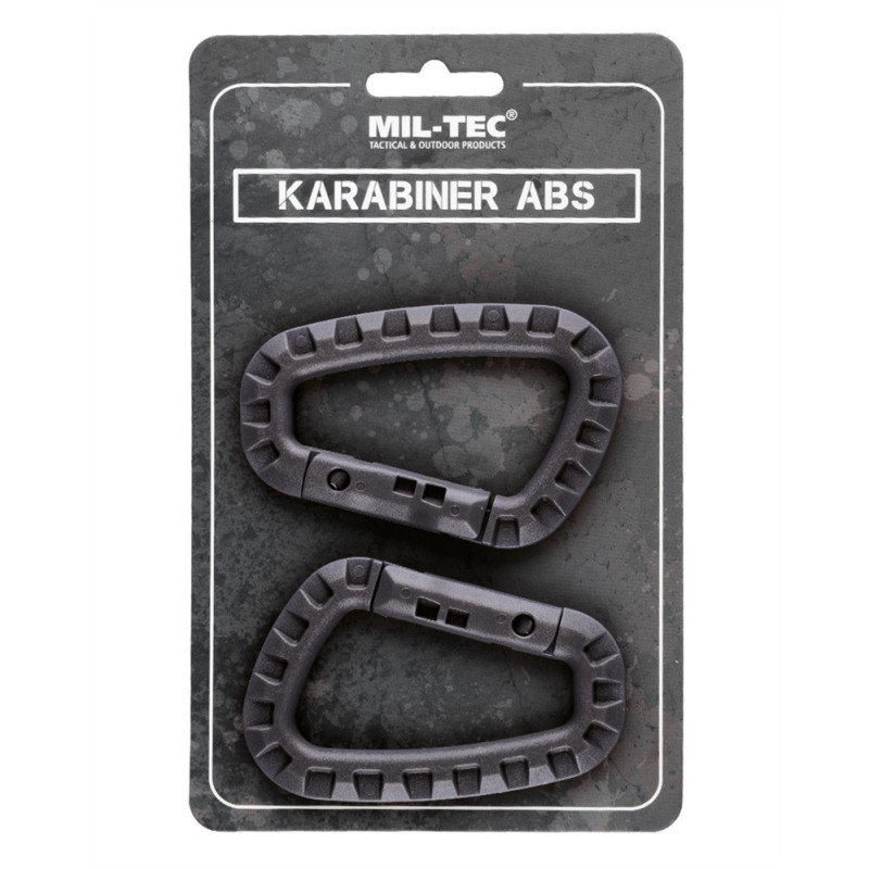 Kopia av Kopia av Kopia av Mil-Tec Tactical MOLLE-karabinhager – 2 stk. – Sort