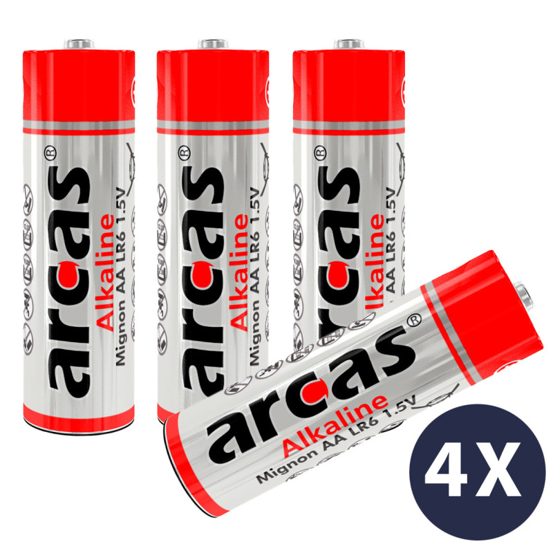 ARCAS AA/LR6 alkaline batterier – 4 stk. | 1,5 V