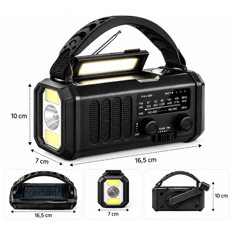 Globuz - Nødradio m/ Powerbank 20.000mAh