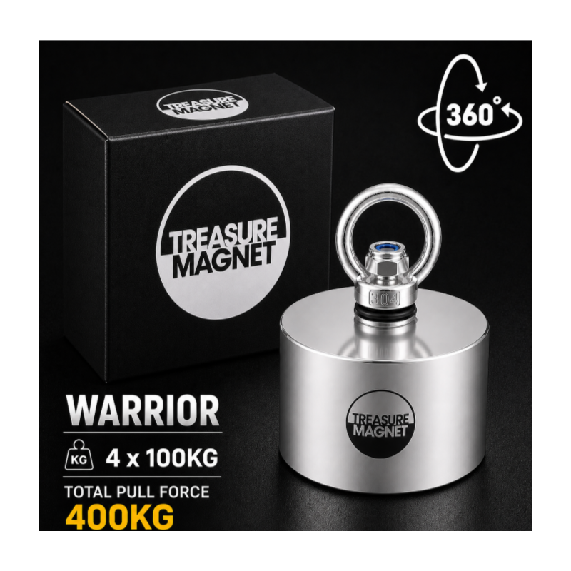 Fiskemagnet | Magnetfiskeri | 360 graders fiskemagnet - 400KG fiskemagnet