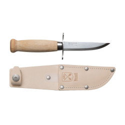 Morakniv Scout 39 (S) – Spejderkniv med træskaft og læderskede